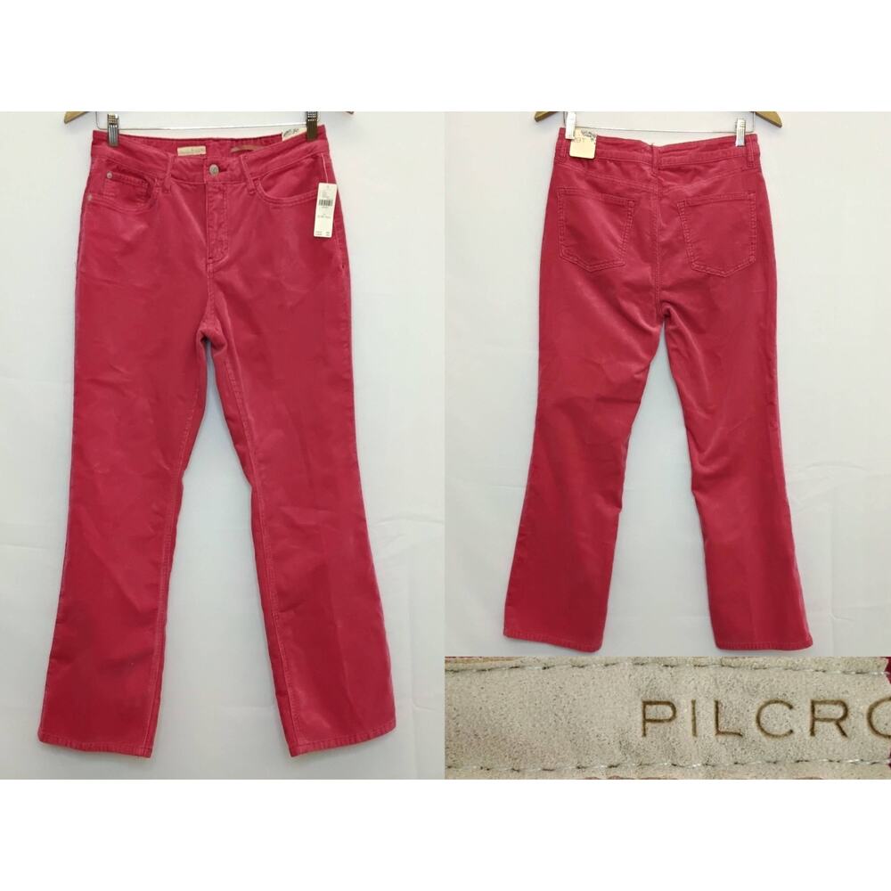 Anthropologie Pilcro Corduroy Pants Women's 29 Tall Pink Straight Leg NWT #J5191